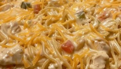 Cheesy Chicken Spaghetti Casserole Recipe