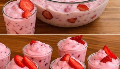An easy strawberry dessert to prepare in 2 minutes