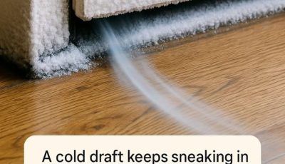 A cold draft keeps sneaking in under my front door, and the handyman can’t come until after the holidays. What can I do right now?