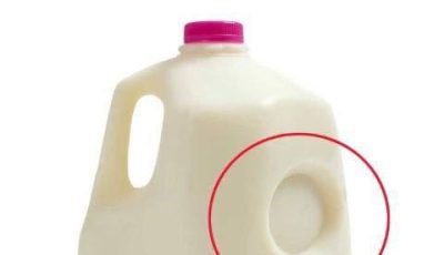 Most People Will Go Their Entire Lives Without Ever Knowing What the Circular Dent on the Side of the Milk Jug Is For