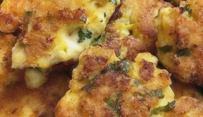 Cheesy Chicken Fritters