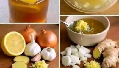 The Ultimate Home Remedy: Lemon Juice, Honey, Garlic, Onion, and Grated Ginger