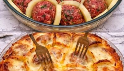 Cheese Meatballs and potatoes