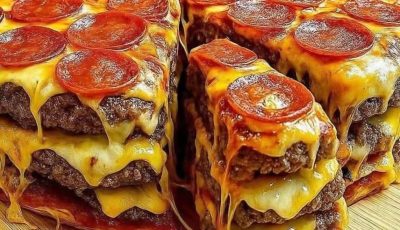Ultimate Double Cheeseburger Pizza Stack