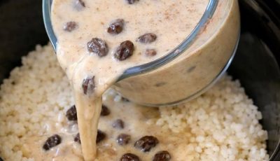 Pour this 1 mixture over raw rice into a slow cooker for a warm winter treat that hits different