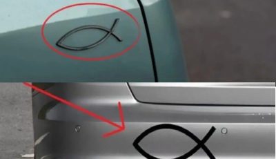 ¿Qué significa y para qué sirve el pequeño símbolo con forma de pez que aparece en la parte trasera de algunos coches?