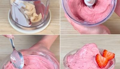 Strawberry ice cream: sweet and refreshing for a quick snack!