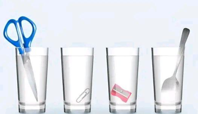 Which glass contains the most water?